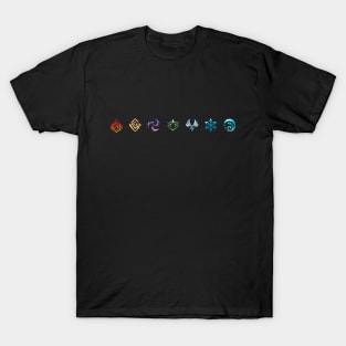 Genshin Impact Elemental Symbol Horizontal T-Shirt